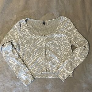 H&M Button-front ribbed top